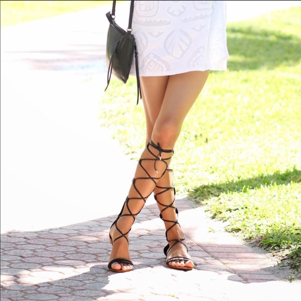 Aldo lace up knee high sandals